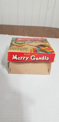1950s Japan Merry Gondola Amusement Park Ride Tin Wind-Up With Box Works ShelfM4 - Picture 9 of 12