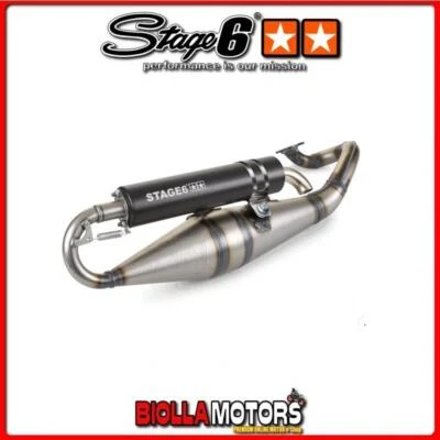 S6-9116604/BK MARMITTA STAGE6 PRO REPLICA MK2 NERO MINARELLI ORIZZONTALE / CINA