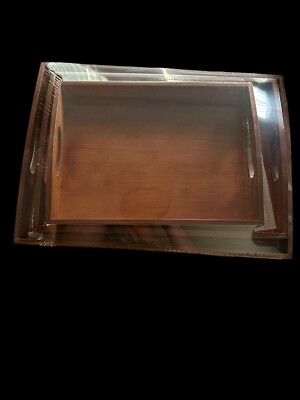 Comfify Natural Bamboo Tray Set Curved Handles Set Of 3.