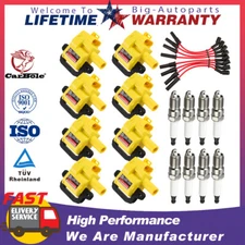8PCS Ignition Coil & Spark Plugs & Wries for Chevrolet Camaro 5.7L V8 UF192 D580