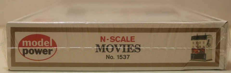 MODEL POWER NO. 1537 N SCALE MOVIE THEATER KIT - NEW IN BOX - Image 4 of 4
