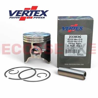 KTM SX144 SX150 VERTEX TWINRING PISTON KIT SIZE C 55.97 2007-2015 23383