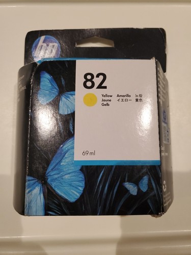 NEW Genuine HP 82 Yellow Ink Cartridge C4913A | eBay