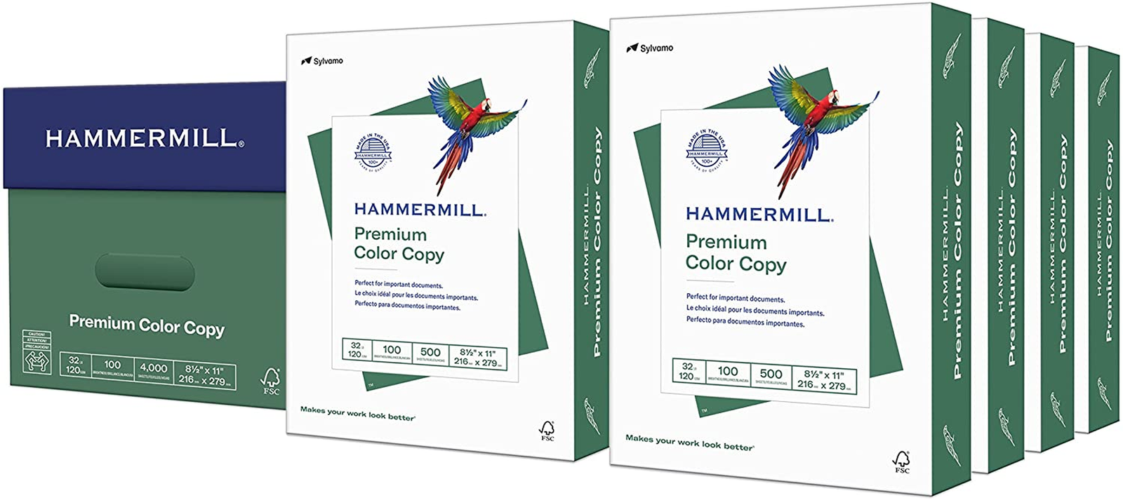 Printer Paper, Premium Color 32 Lb Copy Paper, 8.5 X 11 - 8 Ream | 4000 Sheets --image