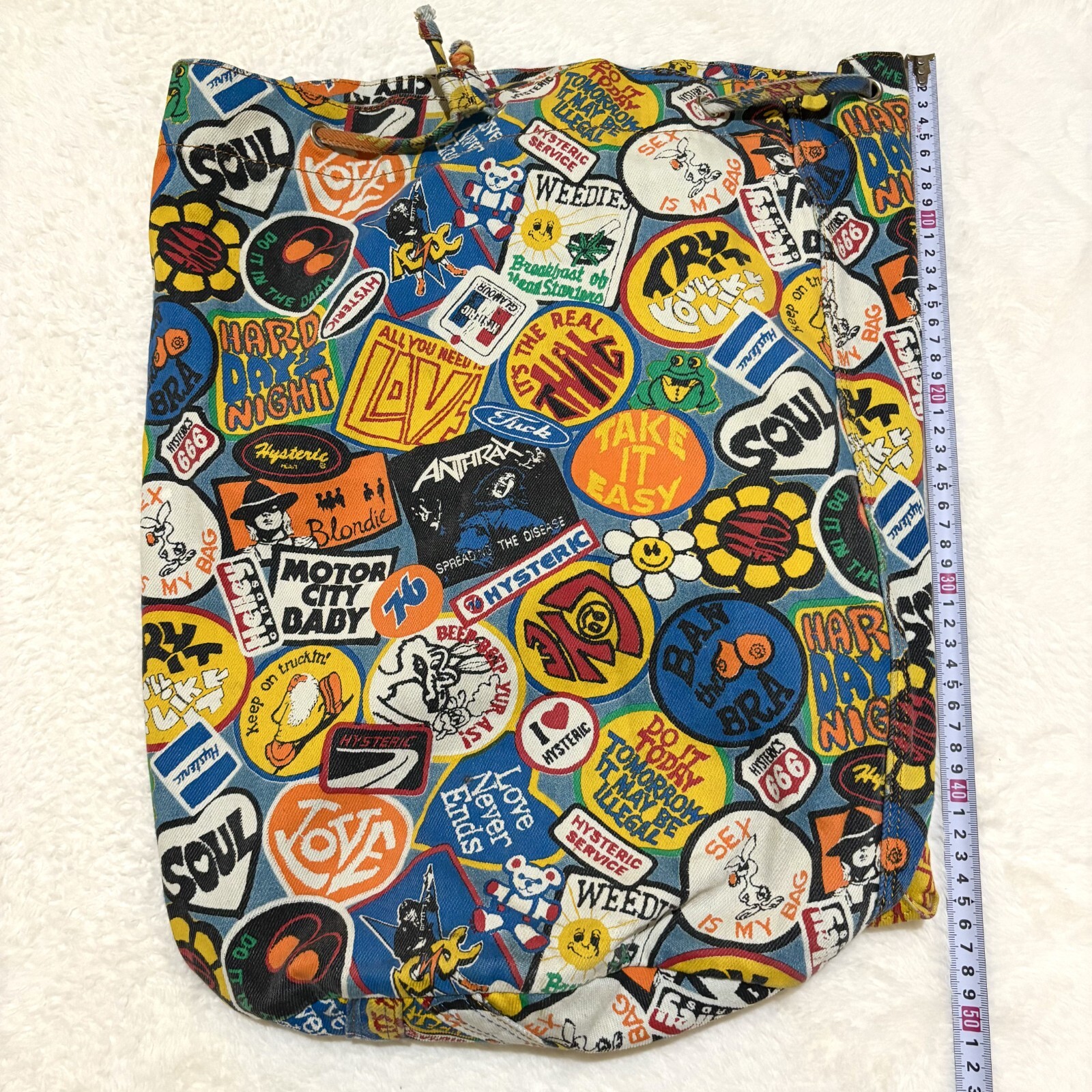 Hysteric Glamour Patchwork Logo Drawstring Backpa… - image 13