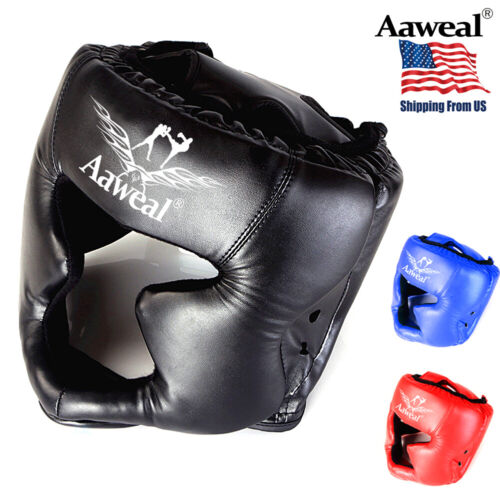 Boxing Headgear Head Guard MMA Helmet Kickboxing Training Face Protective Gear - Picture 1 of 14