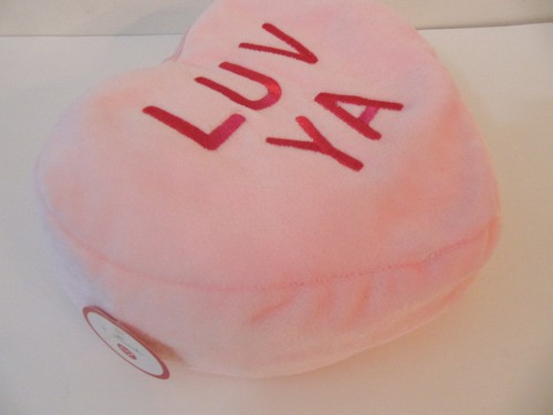 NEU Hallmark Valentines 8 Zoll große rosa Herz Leckerei "Luv Ya" weicher Plüsch - Bild 2 von 4