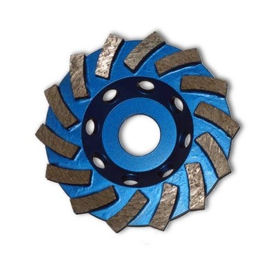 4.5'' Spiral Turbo Grinding Cup Wheel, No-Thread Adapter Hole, Diamond Grit 30~40