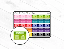 2646~~Savings Tracker Planner Stickers.