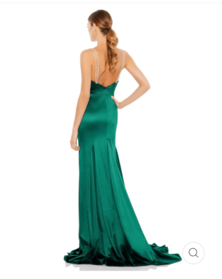 emerald green trumpet dress Amsale Bridesmaid Dress Samile GB230S main image 0