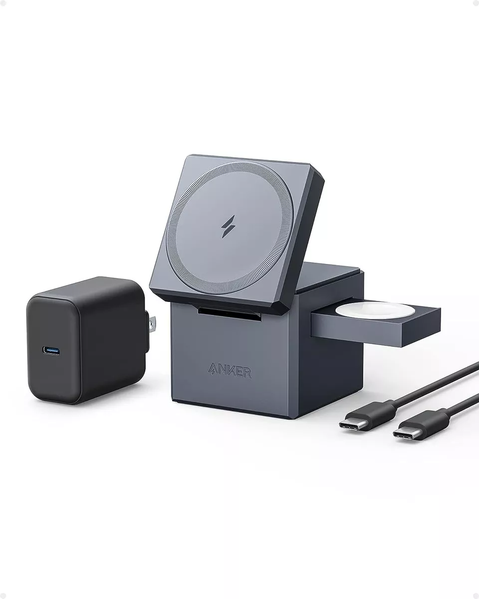 Anker 3-in-1 Cube MagSafe Charging Foldable Wireless Charger for