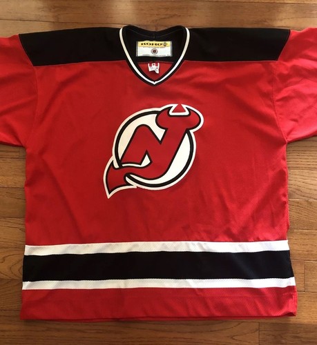 Vintage KOHO New Jersey Devils NHL Hockey Jersey Red Blank XXL Authentic - Picture 3 of 12