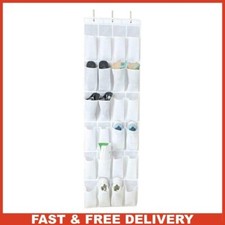 24 Poches sur Porte Suspendu Chaussure Rack Rangé Rangement Support Cintre GB