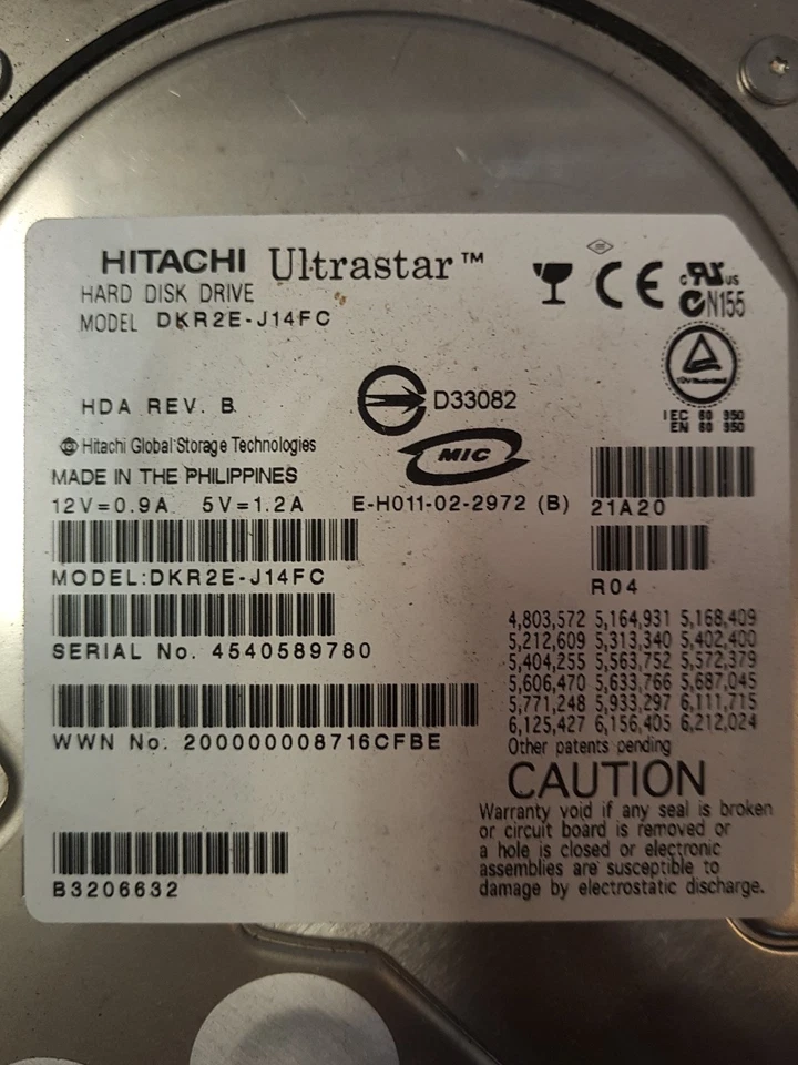 - 2x Hitachi 146GB 10000RPM Fibre Channel 2Gbps Internal HDD DKR2E-J14FC @@@  - Image 2 of 3