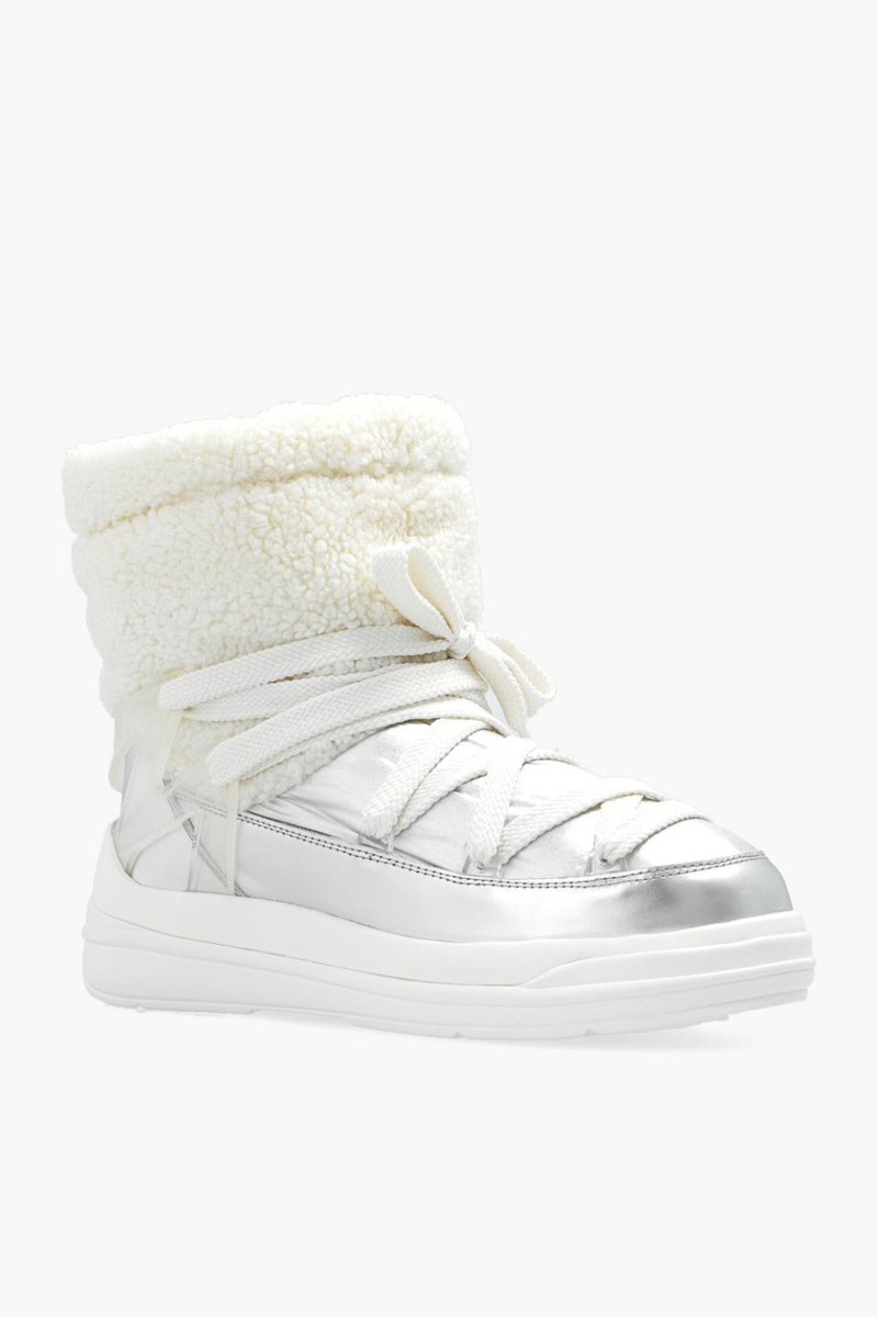 MONCLER Insolux M Metallic Faux Fur Winter Snow Boots Shoes