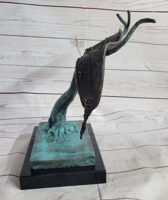 Persistence of Memory Melting Clock by Salvador Dali Bronze Sculpture Statue Art NF10832