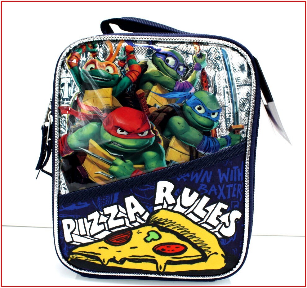 TEENAGE Mutant Ninja TURTLES Large INSULATED LUNCH BOX Bag - PIZZA