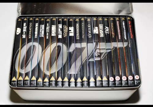 JAMES BOND 007 SPECIAL EDITION 20 MOVIE TIN BOX REGION 2 UK DVD SET - Picture 1 of 6