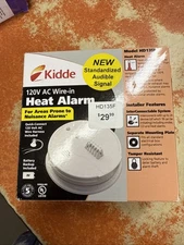Kidde Heat Detector, Hardwired with Battery Backup & 2 LEDs, Interconnect Cap...