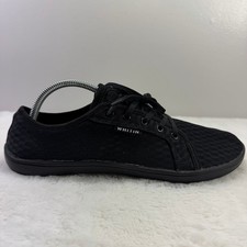 WHITIN Men  s Barefoot Zero Drop Casual Sneakers Black Lace-Up Size 9.5