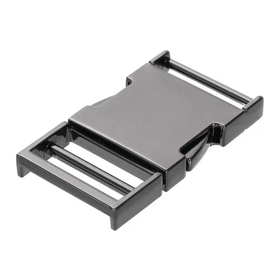 Boucle à libération rapide en métal pour collier, 25mm/1", noir métallisé - Photo 1/4