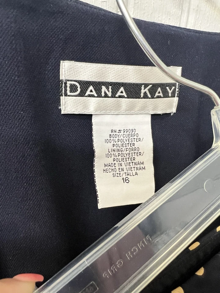 Blazer Dana Kay con falda de lunares. Azul marino, talla 16 Foto 4 de 4