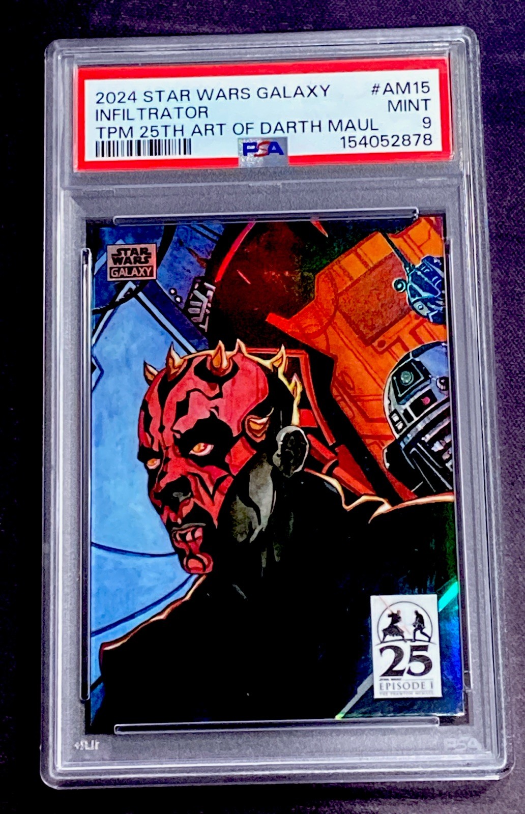 2024 Topps Chrome Star Wars Galaxy #AM15 INFILTRATOR PSA 9 * ART OF DARTH MAUL
