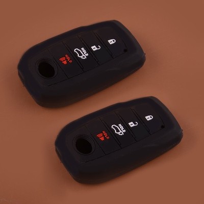 2pcs Silicone Remote Key Fob Cover Case Holder Fits For Toyota Tundra Venza RAV4