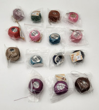 Lot Of 15 Lizbeth Crochet Tatting Knit Crochet Threads Size 80 Egyptian Cotton