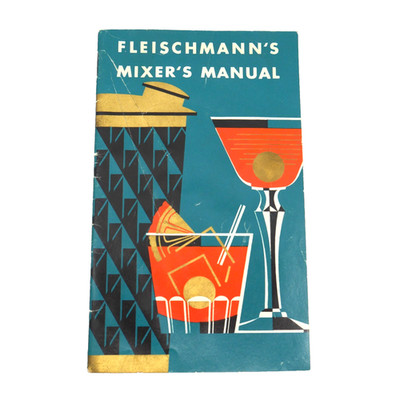 Fleischmann's Mixer's Manual VTG 1960s Graphics Joseph Binder New York Home Bar