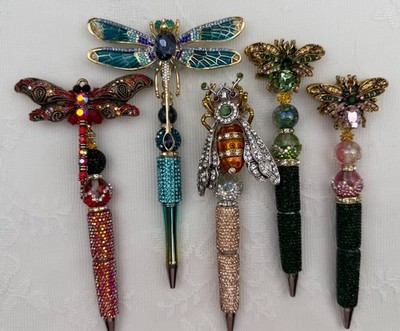 Hand made beaded pens! Bling pens! It Flies! Gifts, basket filler, Collect!