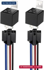 Gebildet 2pcs 12v 40a 4 Pin Spst Car Relay Harness Jd1912 12awg Harness Sockets