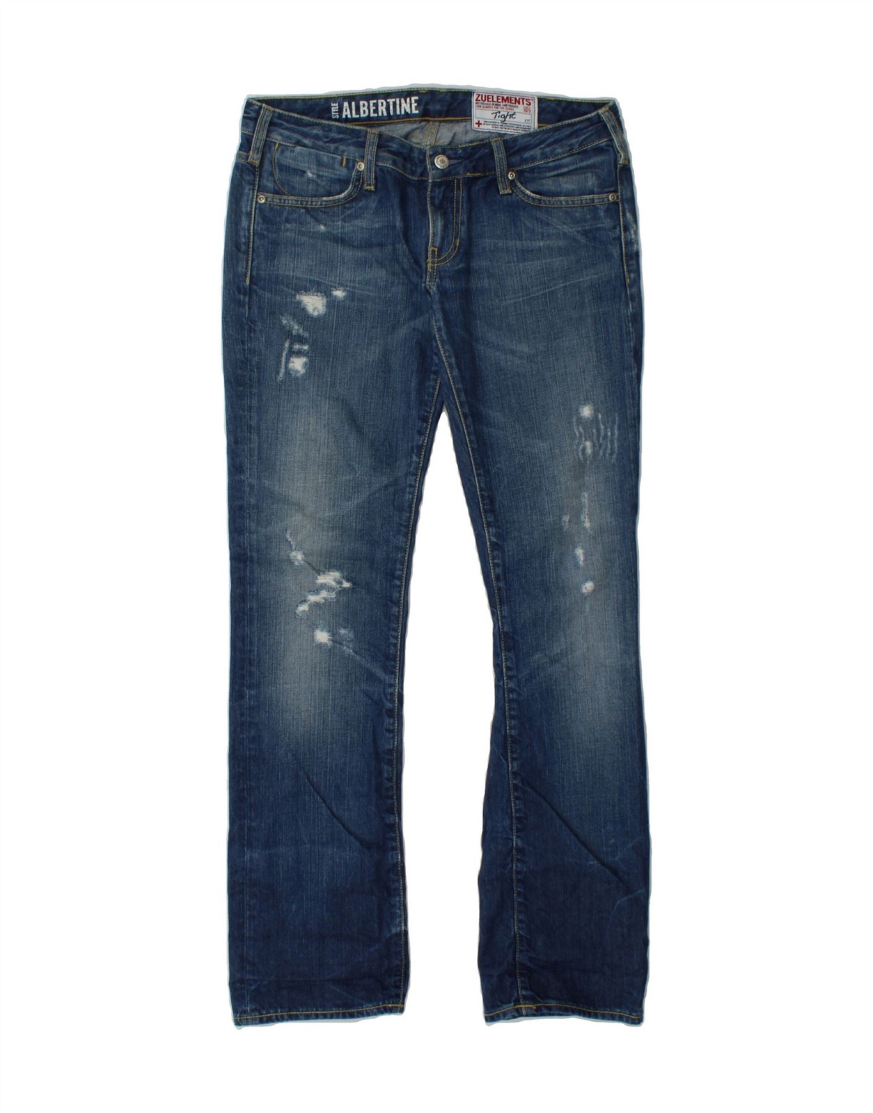 ZU ELEMENTS Womens Albertine Distressed Bootcut J… - image 1