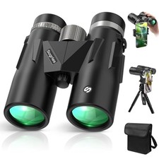 12x42 HD Binoculars for Adults with Phone Adapter, Tripod Tripod Adapter -
