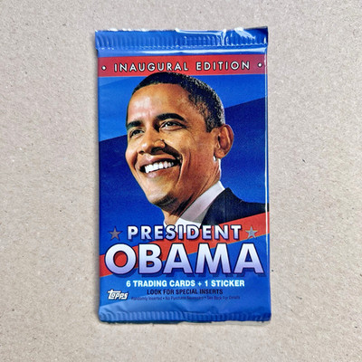 President Obama (2008) Trading Cards Booster Inaugural Edition Topps Yes we can!