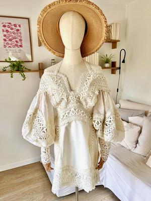 Zimmermann Postcard Mini Dress · Cream · Resort 2022 · Size 1