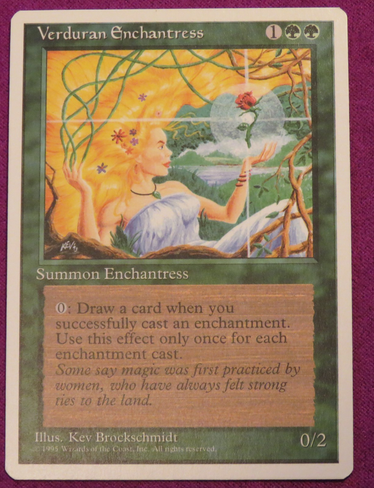 Verduran Enchantress MTG Core Set 4th Edition Regular
