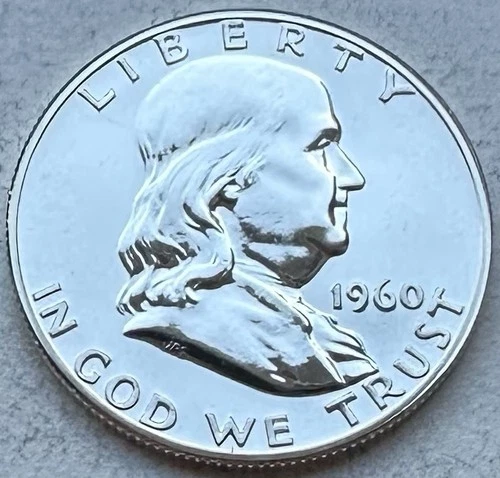 1960 Proof Franklin Half Dollar 90% Silver-INV#8445