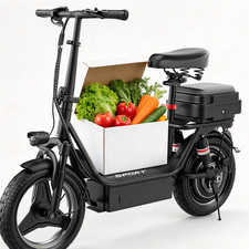 1000w Peak Adult Electric Scooter with Seat 14" Tire 48V 15AH 25MPH 45 Miles