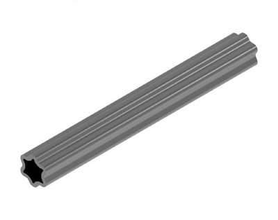 Weasler 59-1/16'' x 51 MM x 6 MM Wall Star Shaped Inner Profile Tubing 400-7651