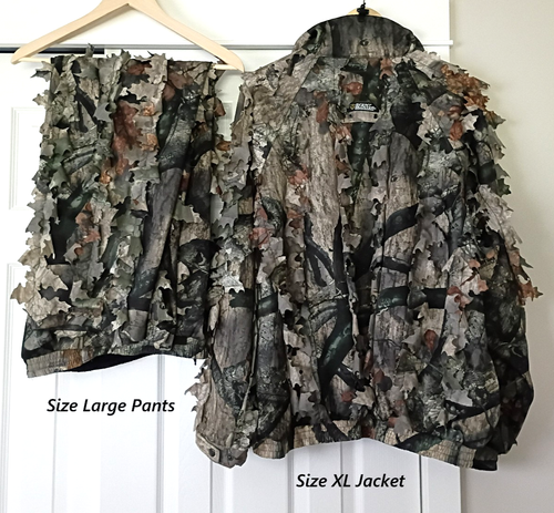 ScentBlocker Ghillie Suit (XL Jacket 46/48) - (L Pants 36/38) Camo Hunting Set