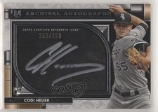 2021 Topps Museum Collection Archival Auto 250/299 Codi Heuer #AA-CH Auto c8a