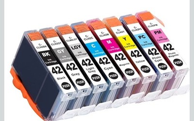8 PK Premium Ink Cartridges for Canon CLI-42 Pixma Pro-100 Pro 100 Printer