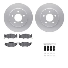 Dynamic Friction Company 4512-40122 Geospec Coated Rotors With 5000 Brake Pads 