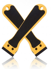 Pack of 2 Plastic Scrapers with Long Handle For Adhesive Residue & Label Remover