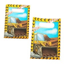 Construction Machines Party Paper Bags   4 Count 13 x 5 in FSC-Certified