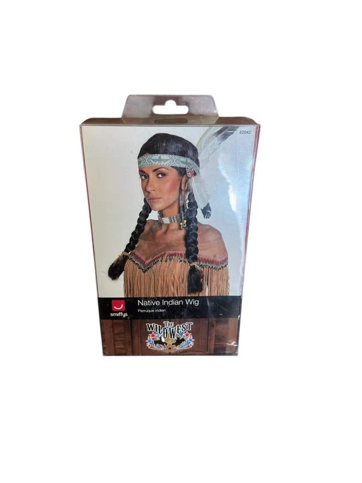 Peluca nativa americana con trenzas disfraz peluca Smiffys nueva en caja Foto 2 de 4