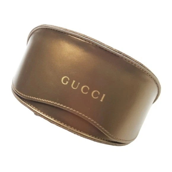 Estuche rígido para gafas de sol marrón GUCCI - Auténtico soporte para gafas de diseñador Foto 2 de 4