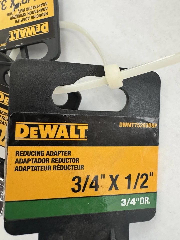 DEWALT Juego de 5 Adaptadores y Reductores de Enchufe 1/4, 3/8, 1/2, 3/4 Unidad NUEVO con Etiquetas Foto 2 de 4