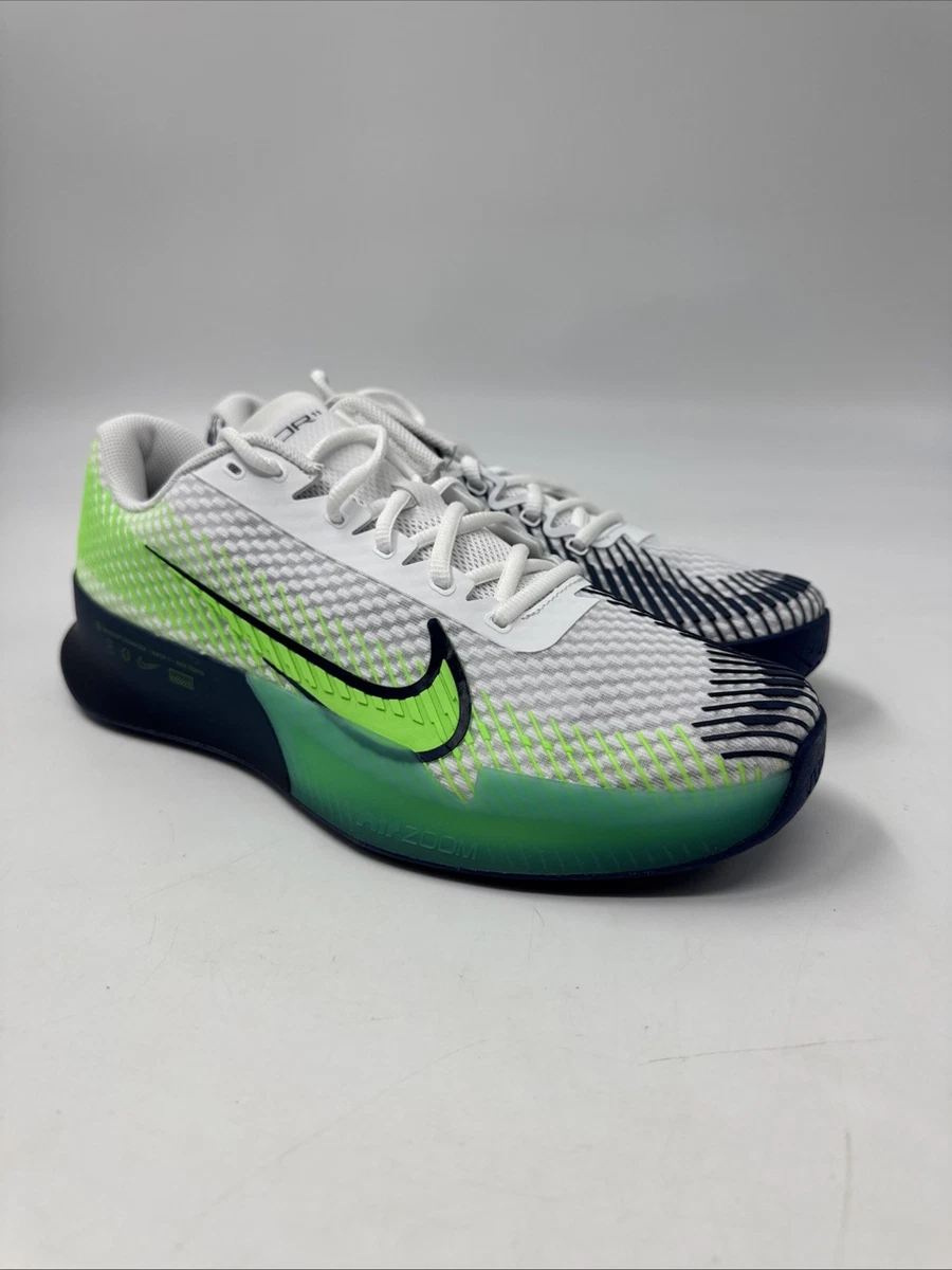 NikeCourt Air Zoom Vapor 11 HC White Green Strike Navy for Sale
